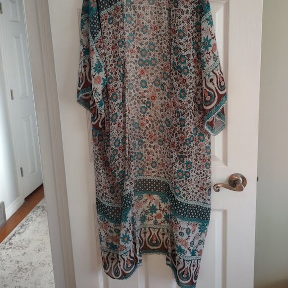 Long Kimono Style Cover up - Picture 2 of 5
